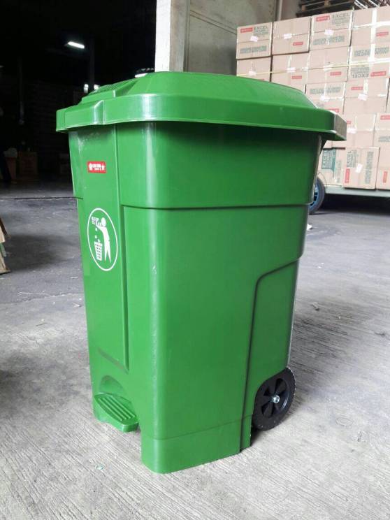 Tong Gerobak Sampah  Plastik Roda Taman Bulat dan Segi 